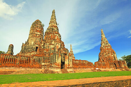 The ruin of old capital of Thailandの写真素材