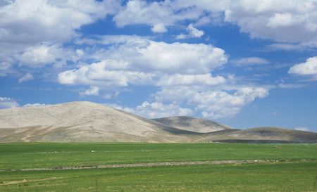 Grassland and hills along the way of Southwest of Turkey. の写真素材