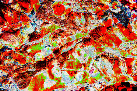 Colorful and beautiful rock surface with color enhancementの写真素材