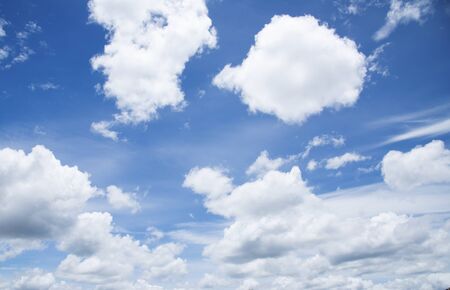 Bright blue sky on a sunny day in Thailandの写真素材