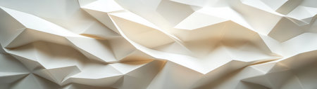 This image features a textured white paper surface with elegant creases and folds. The abstract design captures light and shadow, perfect for modern aesthetics.の素材