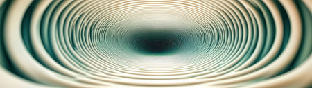 This abstract image features circular ripple patterns in a tunnel structure, creating a sense of depth and fluid motion. Ideal for modern design projects.の素材