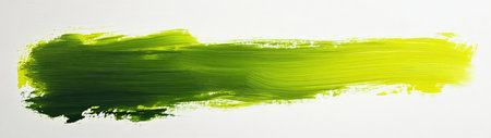 A vibrant and fresh brush stroke in shades of green, perfect for backgrounds or artistic projects. Ideal for designs that require a touch of nature and creativity.の素材