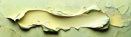 This abstract textured background features soft green and yellow tones, creating a smooth, layered design perfect for modern decor and artistic projects.の素材