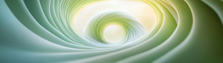 This abstract image features smooth swirling shapes illuminated by soft light. The gradient colors create a serene and calming atmosphere, perfect for artistic projects.の素材
