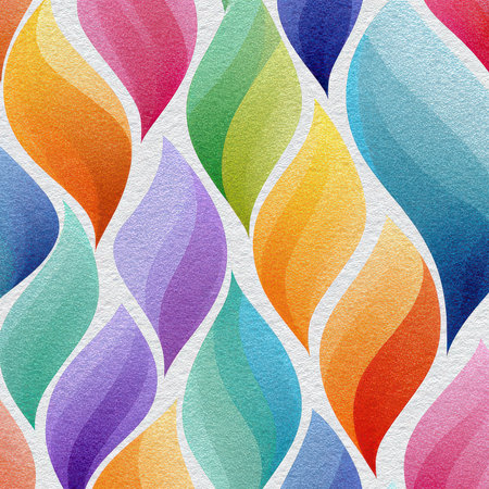 This vibrant abstract design features colorful waves in various shades, creating a playful and dynamic visual that can enhance any artistic project or background.の素材