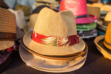 Cool hat to put on the seashoreの写真素材