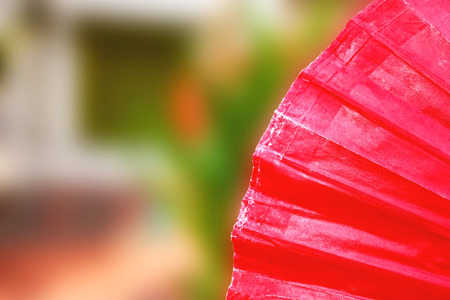 red umbrella, Half frame photos for fontsの写真素材