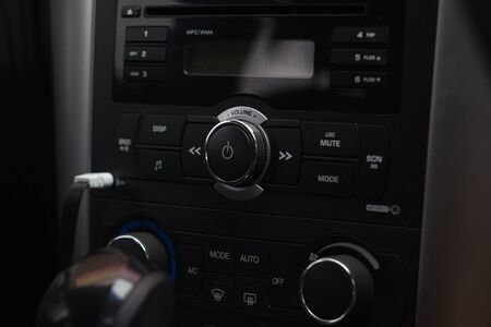 Power button and the car control panelの写真素材