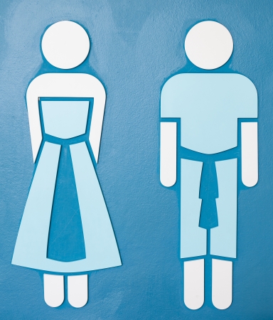 Toilet bathroom male and female in Thailand public signの写真素材