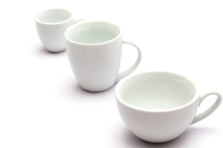 cup of coffee on white backgroundの写真素材