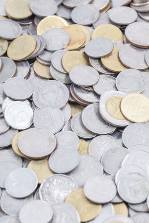 many coins background, close upの写真素材