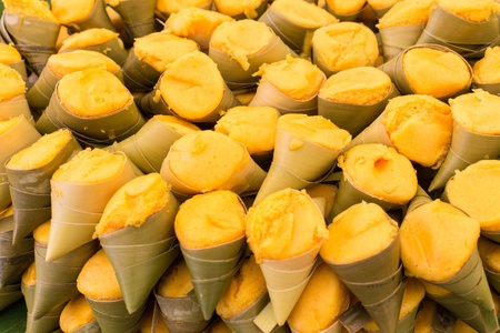 Thai sugar palm cake, dessert in Thailandの写真素材