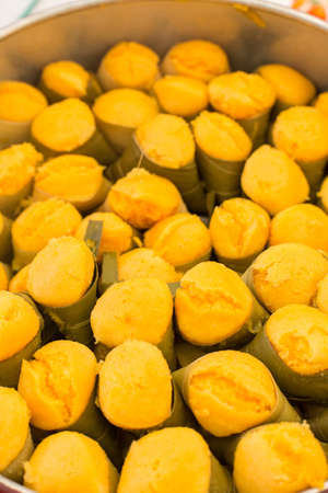 Thai sugar palm cake, dessert in Thailandの写真素材