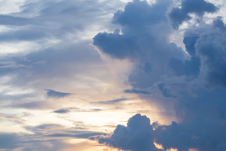 nature background image of the rainy cloud on the skyの写真素材