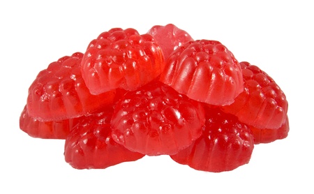 fruit jellies on a white backgroundの写真素材