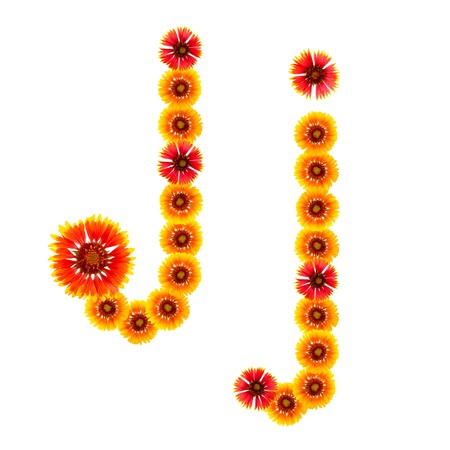  alphabet is English from yellow on a white backgroundの写真素材