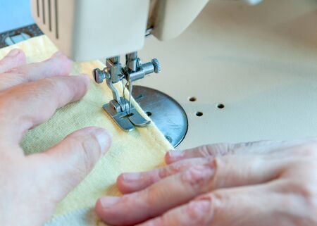 the hand of the old womanの写真素材