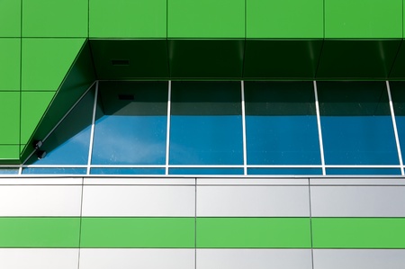 background of the elements of modern architecture of plastic and glass