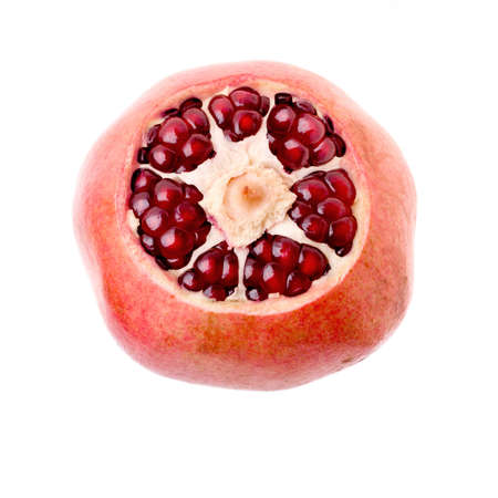 pomegranate  on a white top viewの写真素材