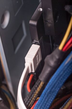 wires of the PSU closeupの写真素材