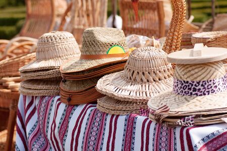 straw hat market tradeの写真素材