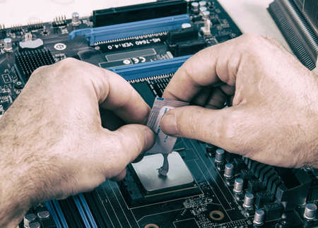 thermal paste for installing a cooler on a processor in a computer