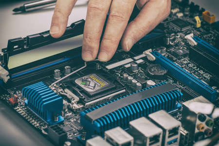 motherboard, computer repair close-up
