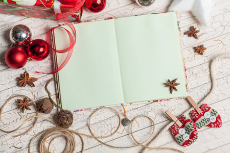 preparing for the new year party list for giftsの写真素材