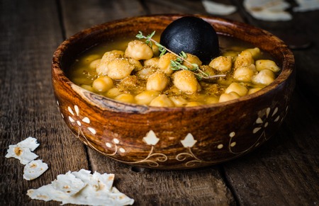Chickpea soup. Concept of arabic cuisineの写真素材