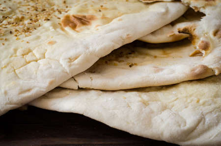 Flatbread - Middle Eastern multi seeded flatbreadの写真素材