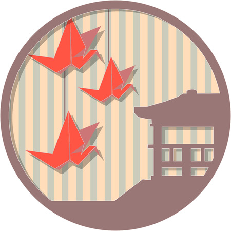 japanese motif vector illustrationのイラスト素材