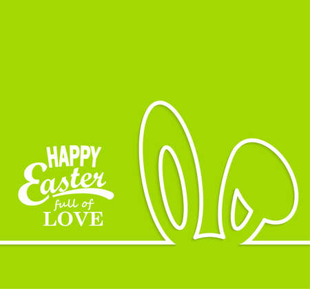 Happy easter cards illustration in line style. Vector.のイラスト素材