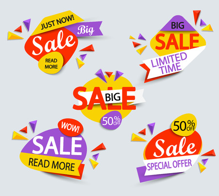 Banner for big sale. Sale and discounts illustration.のイラスト素材