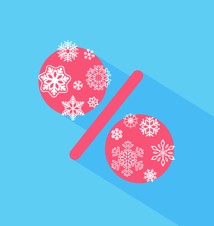 Christmas sale concept flat design illustration, vector.のイラスト素材