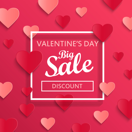 Valentines day big sale background.のイラスト素材