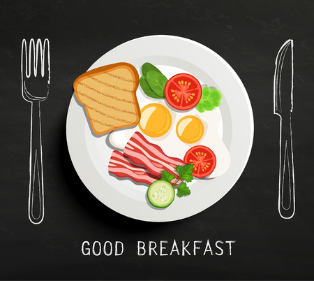 Good Breakfast lettering.のイラスト素材