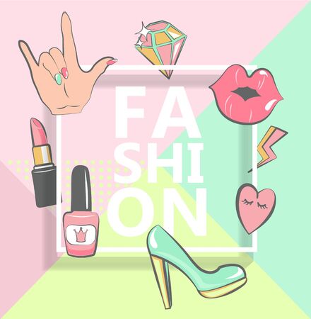 Template for fashion.のイラスト素材