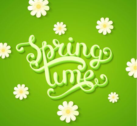 Spring time concept with flowers.のイラスト素材