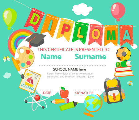 Diploma certificate background.のイラスト素材