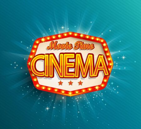 The vintage cinema emblemのイラスト素材