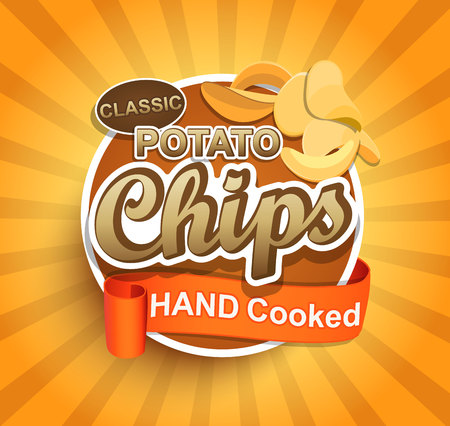 Potato chips label.のイラスト素材