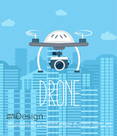 Concept of the drone with the camera.のイラスト素材