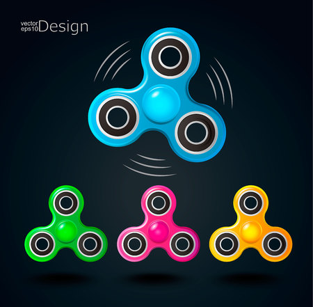 Fidget spinner icons.のイラスト素材
