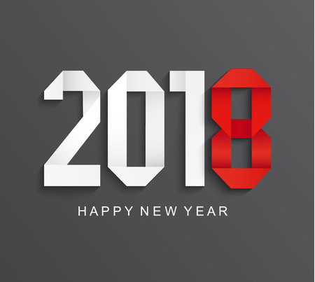 New 2018 year greeting card.のイラスト素材