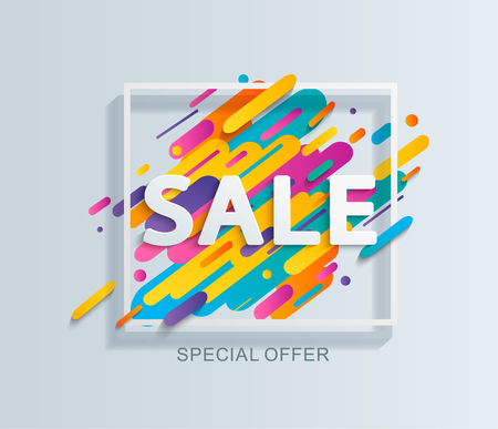 Sale banner template.Discount special offer price tag.Isolated Background for flyer,poster and shopping,marketing,selling,web,header.Abstract dynamic background for text,type,quote.Vector illustrationのイラスト素材