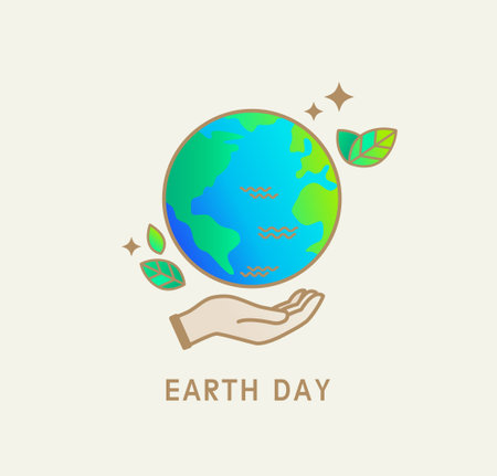Earth Day symbol,icon for environment safety.のイラスト素材
