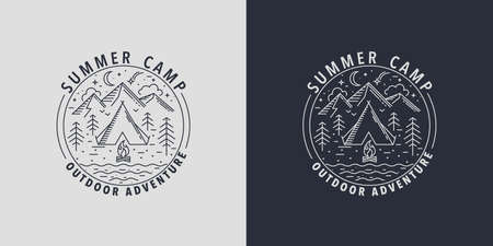 Wildlife Summer Camp Badges.のイラスト素材