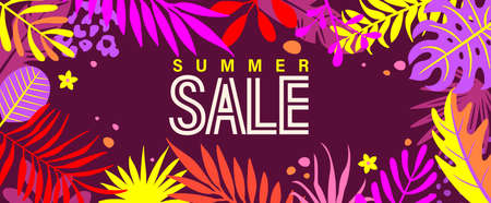 Summer sale banner for 2021 hot season.のイラスト素材