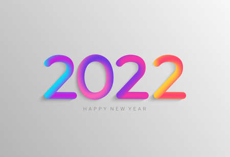 Bright banner for 2022 new year.